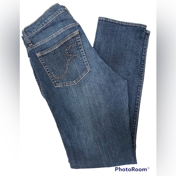 Rock and Republic Jeans Straight Leg Berlin 14 Runs Small Like Size 10-12 EUC - Picture 2 of 5
